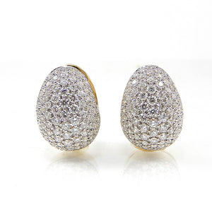 Diamond Pave Gold Huggies