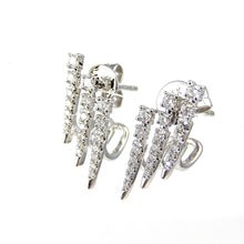 Load image into Gallery viewer, Diamond Dagger Lobe Cuff Earrings