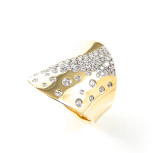 Confetti Collection Gold and Diamond Band