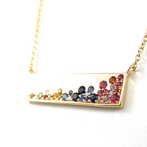 Confetti Collection Multi Colored Bar Necklace