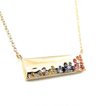 Load image into Gallery viewer, Confetti Collection Multi Colored Bar Necklace