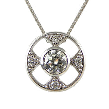 Load image into Gallery viewer, Heirloom Diamond Circle White Gold Pendant