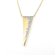 Load image into Gallery viewer, Confetti Collection Diamond Triangle Pendant Necklace