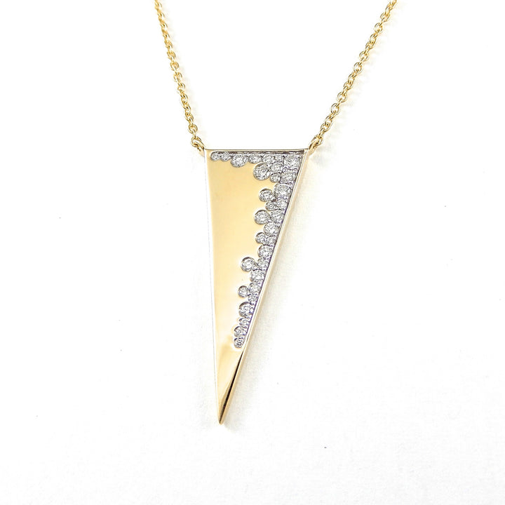 Confetti Collection Diamond Triangle Pendant Necklace