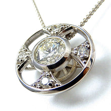 Load image into Gallery viewer, Heirloom Diamond Circle White Gold Pendant