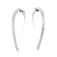 Load image into Gallery viewer, Diamond Wave Hoop Earrings