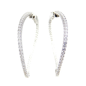 Diamond Wave Hoop Earrings