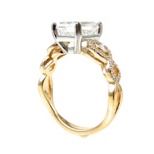 Load image into Gallery viewer, Emerald Cut Diamond Ring with Round Accents