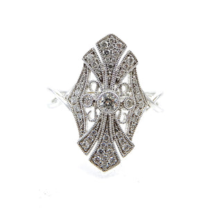 Antique Style Dainty Diamond Ring