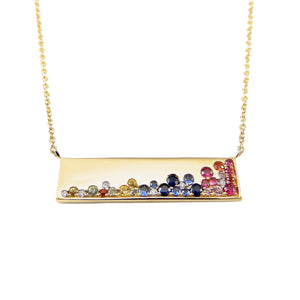 Confetti Collection Multi Colored Bar Necklace