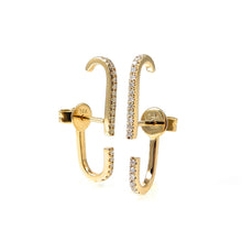 Load image into Gallery viewer, Diamond Lobe Jacket Stud Earrings