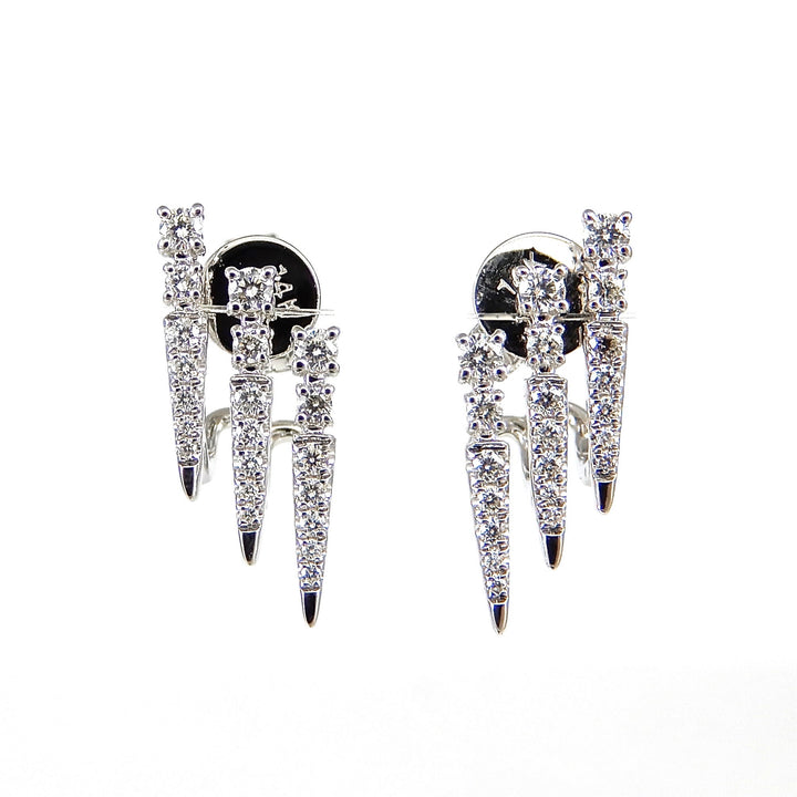 Diamond Dagger Lobe Cuff Earrings