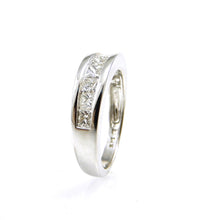 Load image into Gallery viewer, Princess Cut Diamond Channel Band Ring