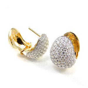 Diamond Pave Gold Huggies